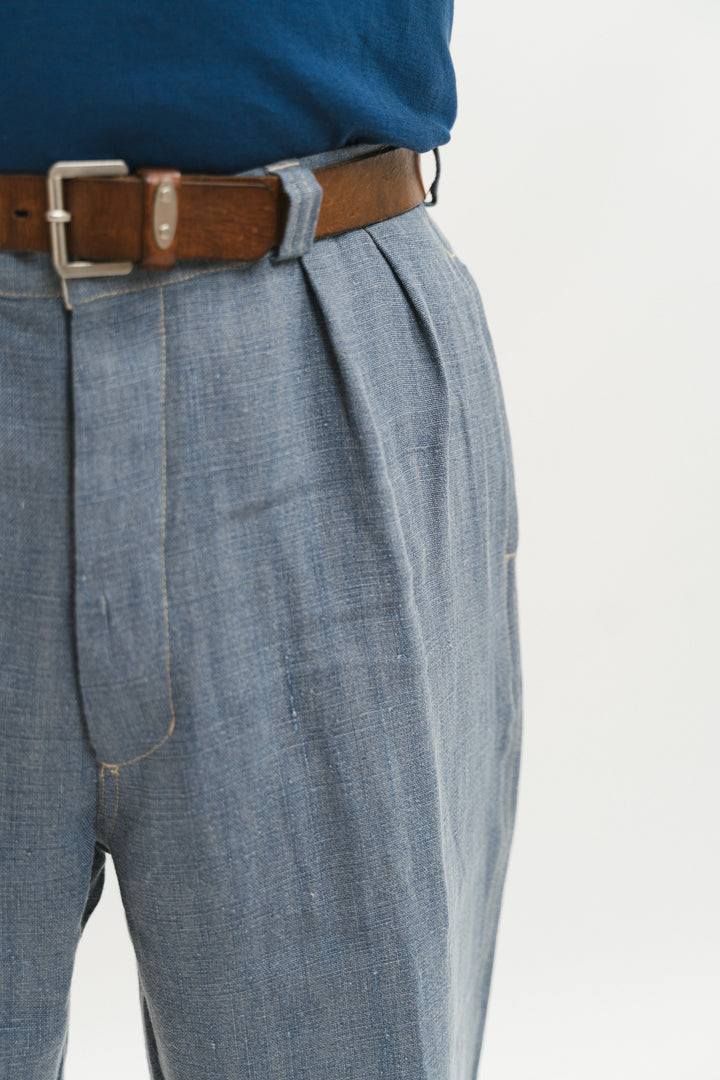 100% Linen pleated trousers