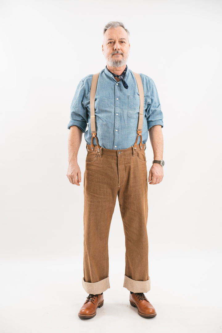 Blue and Off-white selvedge denim trousers