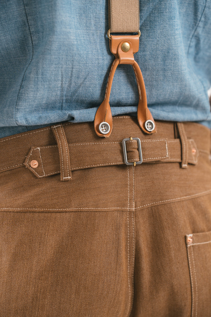 Blue and Off-white selvedge denim trousers