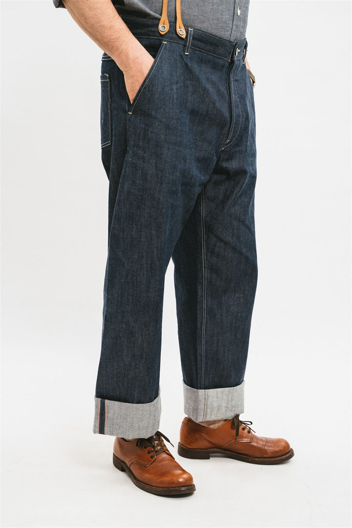 Blue and Off-white selvedge denim trousers