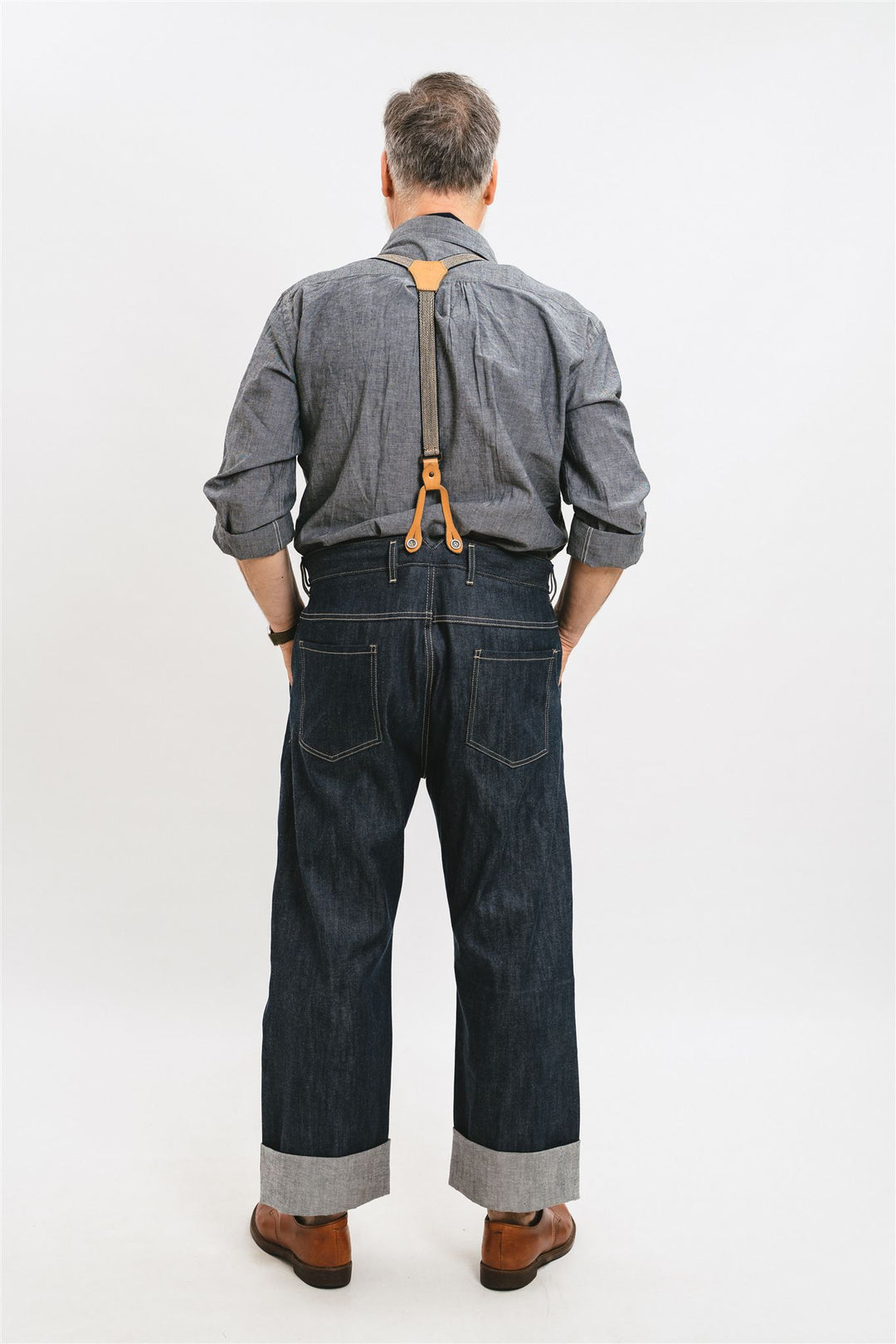 Blue and Off-white selvedge denim trousers